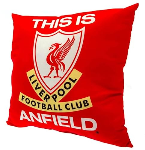 Liverpool FC - Gefülltes Kissen This Is Anfield (35 cm x 35 cm) (Rot/Weiß)