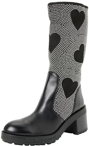 Love Moschino Damen Stiefel, Schwarz, 39 EU
