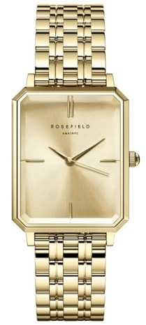 Rosefield Octagon Champagne mit Champagne Zifferblatt und 23 x 29 mm Goldgehäuse OCGSG-O65 Edelstahl