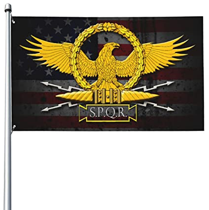 Goldener römischer Kaiseradler SPQR-Flagge, 9,1 x 1,5 m, UV-beständig, langlebig, hochwertige Dekoration, Yard, Indoor-Garten-Banner