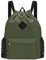 WANDF Zaino con coulisse, borsa sportiva con scomparto per scarpe, zaino cinch impermeabile per uomini e donne (Verde Scuro)