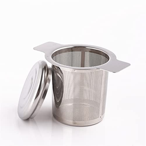 Colador de té Infusor de té de Colador Filtro de malla Rejilla Binaural Café Especias Sopa de hierbas Té perfumado Fugas de red Coladores de té