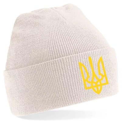 Blondie & Brownie Winter Herbst Beanie Mütze Selenskyi Ukraine, Beige
