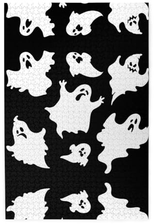 Halloween Goth Print Premium Holzpuzzle - 1000 Teile - Plastikbox Verpackung