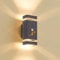 LMP Up Down Outdoor Wall Lights PIR, Motion Sensor Outside Lights Mains Powered, IP65 Square Porch Front Door Light Electric, External Modern GU10 LED Exterior Lighting for House, Anthracite Grey
