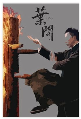 MExmeb Chinesischer Film YiP Man Leinwandposter Schlafzimmer Dekor Sportlandschaft Büro Zimmer Dekor Geschenk Unframe-Stil 50 x 75 cm