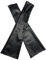 Saiyana Damen PU Kunstleder Ellenbogen Lange Fingerlose Fahrhandschuhe Armwärmer Clubwear Tanzen Cosplay Punk Handschuhe Lange Armwärmer, Schwarz , Einheitsgröße