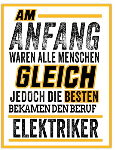 Finest Folia Berufssprüche Aufkleber Beruf lustiger Sticker Spruch Arbeit für Auto Laptop Handy Berufsspruch selbstklebend wetterfest R212 (Elektriker, Motiv 07)