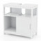 GIANTEX Waschbeckenunterschrank Weiß, Waschtischunterschrank klein mit 2 Schiebetüren, Badunterschrank Waschbecken, Badezimmer Unterschrank Waschbecken, Badezimmerschrank unter Waschbecken, 60x30x60cm