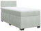 vidaXL Boxspringbett, Polsterbett Bett mit Matratze LED, Bettgestell mit Kopfteil Lattenrost, Einzelbett für Schlafzimmer, Hellgrau 80x200cm Samt