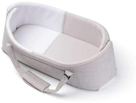 doomoo Nid bébé Nest & Go - Couffin transportable et sécurisé - Nomade et Facile à Transporter - Très Confortable - Coton Organique & Ultra Doux, Sable