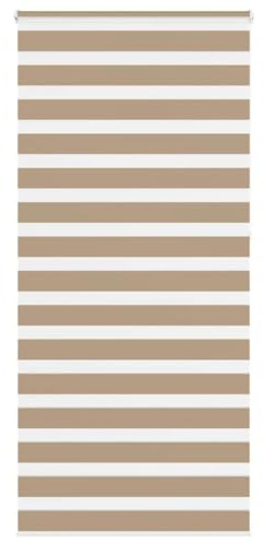 vidaXL Doppelrollo Sandbraun 110x230 cm Stoffbreite 105,9 cm Polyester