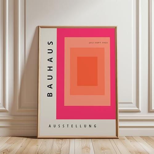 ARTINSPIRIO Poster Impression d'art Rose Bauhaus (sans cadre) (70 x 100 cm, poster de qualité supérieure)