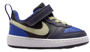 Nike Court Borough Low Recraft (Td) Sneaker, Black/Olive Aura/Cave Purple/D, 1.5 UK Child
