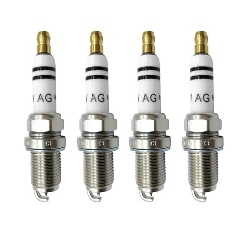 XRYOZDM Zündkerze 4 Stück 06H905611 Iridium-Zündkerze, kompatibel mit Audi A4 A5 1.8 2.2 TFSI TT VW Golf Passat CC Tiguan 06H 905 621