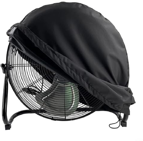 Cubierta de ventilador resistente para uso industrial, resistente al sol y al polvo con correas ajustables