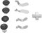 Sxhlseller Remplacement des Pouces Métalliques pour Elite Controller Series 2 4 Joysticks Magnétiques 4 Pagaies 1 D-Pad avec Composants Interchangeables pour Elite Series 2 Core Model 1797 (Gris