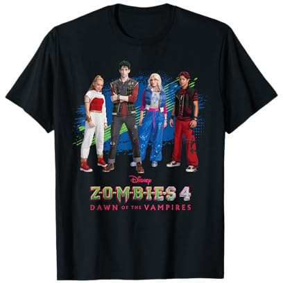 Disney ZOMBIES 4 Nova & Victor + Zed & Addison Official Logo T-Shirt