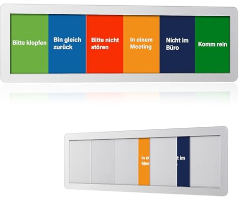 Sdhgerh Büro Türschild mit Schiebefunktion, 6 in 1 Schild mit Statusoptionen wie Bitte Nicht Stören und In Einem Meeting für Besprechungszimmer office Home