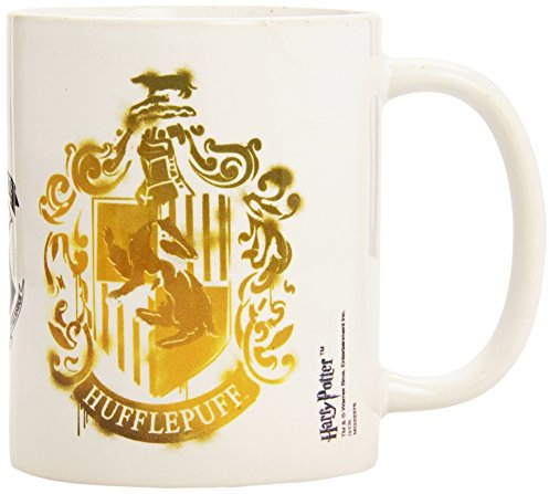 Pyramid International Harry Potter, Taza 320 Ml Hufflepuff Stencil Crest (MG22376)