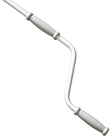 jarolift Markisenkurbel Eco Handkurbel Markisen-Zubehör, Starrer Kurbelgriff aus Kunststoff, Stange aus Stahl, Weiß-Glänzend, Länge 130 cm