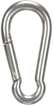 Perel Karabinerhaken, Edelstahl, Durchmesser 8 mm, Höhe 80 mm, Breite 40 mm