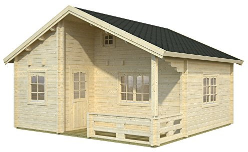 Palmako Blockbohlenhaus Emily 40,1+5,2 70 mm natur mit Schlaf-/Stauboden