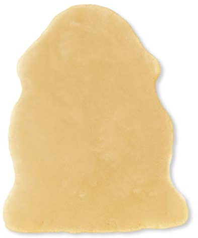 Ibena Parkano Baby Lammfell Natur – kuschelweiches Schaffell Verschiedene Größen, Naturfell groß ökologisch gegerbt ca. 80-90 cm