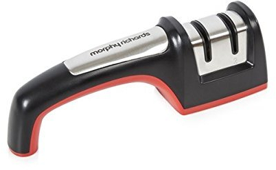 Morphy Richards Equip Knife Sharpener, Distinctive Wheel Design, Stainless Steel, Black