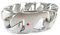 Schweres Herren Armband, massiver Edelstahl, flexible Länge anpassbar, extrem breit und dick 32 mm, hochwertiger Karabiner, Panzerkette, Panzerarmband, Cuban link, silber, gebürstet, Handarbeit