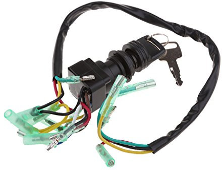 Reemplazo de Interruptor de Encendido con Llave para Motor Fueraborda à Moto, Negro