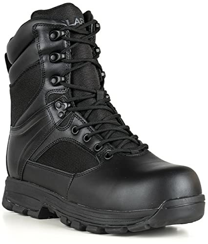 LA Police Gear LAPG Men’s Sector 8” Waterproof Side-Zip Duty Boots, 10