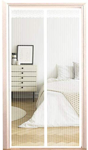 Zanzariera per porta – Montaggio facilissimo senza fori per soggiorno, balcone, terrazza – 80 x 195 cm, Beige