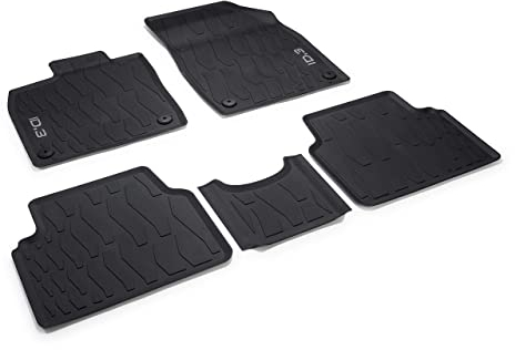 Volkswagen 10B06150082V Gummi Fußmatten Premium Allwettermatten 5X Gummimatten, mit ID.3 Schriftzug, schwarz