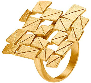 Heideman Ring Damen Partis aus Edelstahl gold farbend matt Damenring für Frauen vergoldet