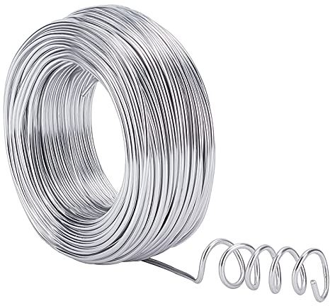 NBEADS 35 m 2,5 mm de alambre de aluminio, alambre para modelar de aluminio plateado para joyas artesanales, modelismo, armadura y escultura
