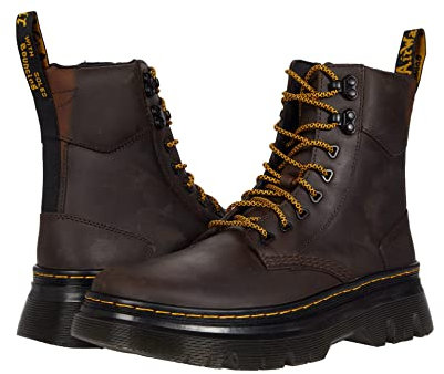 Dr. Martens 8 Tie Boot, Anfibi Unisex-Adulto, Dark Brown Crazy Horse, 41 EU