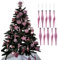 Simply Products 10 Droplet Baubles - Great Christmas Tree Decoration, Matte & Glitter Icicle Baubles (Blush (Pink) Glitter & Matte)
