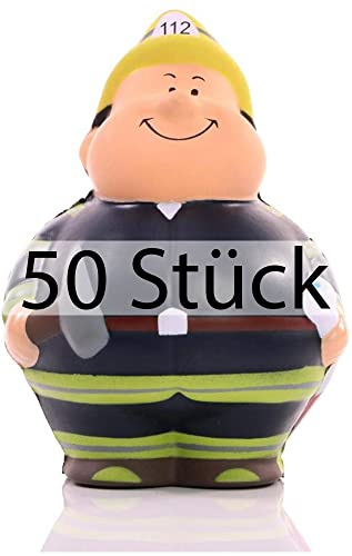 SQUEEZIES Feuer Bert - Der Stresslöscher - lustiges Geschenk für alle Feuerwehren - 50er Pack
