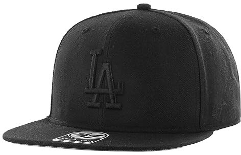 47 Los Angeles Dodgers - Cappello Regolabile da Uomo e Donna, Senza tiro, Colore: Nero/Nero, Nero, Taglia Unica