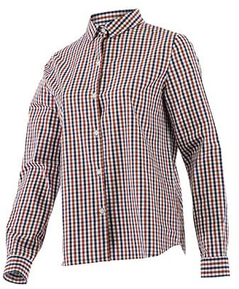 LAFONT Adolphe Chemise De Serveuse Femme à Carreaux Vichy Marine Rouge