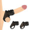 BDSMYEE 2 IN 1 Penishülle Herren,Penismanschetten mit Schamlippenmassage,Penis Sleeve Penisringe Hodenringe Penis Hülle Sexspielzeug für Paare extrem sex,Sex Spielzeug für die Männer extrem (Schwarz)