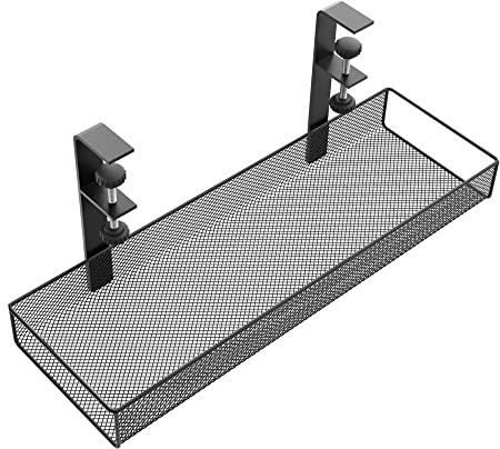 KabelDirekt – Sujeta Cables para Escritorio con Pinza para Mantener el Orden en el Lugar de Trabajo – Montaje sin Herramientas en 4 direcciones – Guarda Cables (M, diseño de Malla) – KD Essentials