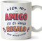 MUGFFINS Tazas para AMIGO - En Español - Soy el único regalo que necesitas - 11 oz / 330 ml - Regalo original y divertido
