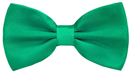 SYAYA U-MBT3 - Papillon da uomo, pre-annodato, in seta, per uomo e ragazzo, per smoking formale o uniforme da ufficio, verde lime