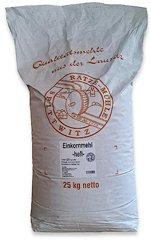 Einkornmehl hell 25 kg von Rätze-Mühle aus regionalen, naturbelassenen Ur-Weizen