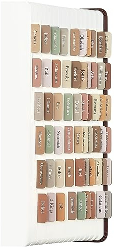 Uzriyl Bibel-Tabs, laminierte Bibelbuchreiter für Damen und Herren, Erdton