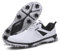 KESCOO Waterproof Golf Shoes Men Professional Spiked Golf Footwear Lightweight Outdoor Comfortable Golf Training Sneakers, White 47