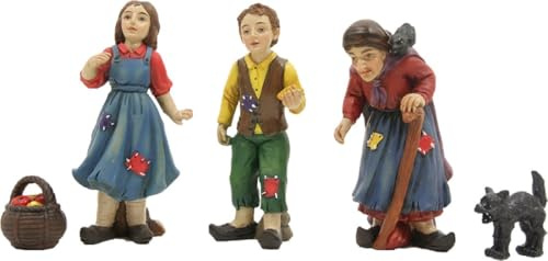 FADEDA 5X Hänsel und Gretel/Höhe:8 cm/handbemalt/detailgetreue Krippen Figuren - Weihnachten Tisch Dekoration Krippe Zubehör
