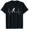 Langlauf EKG Herzschlag Langläufer Ski Geschenk T-Shirt